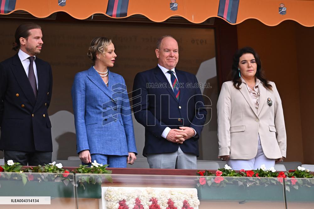 NO TABLOIDS - Prince Albert II And Charlene At Rolex Masters Doubles Final - Monaco