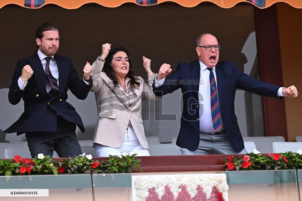 NO TABLOIDS - Prince Albert II And Charlene At Rolex Masters Doubles Final - Monaco