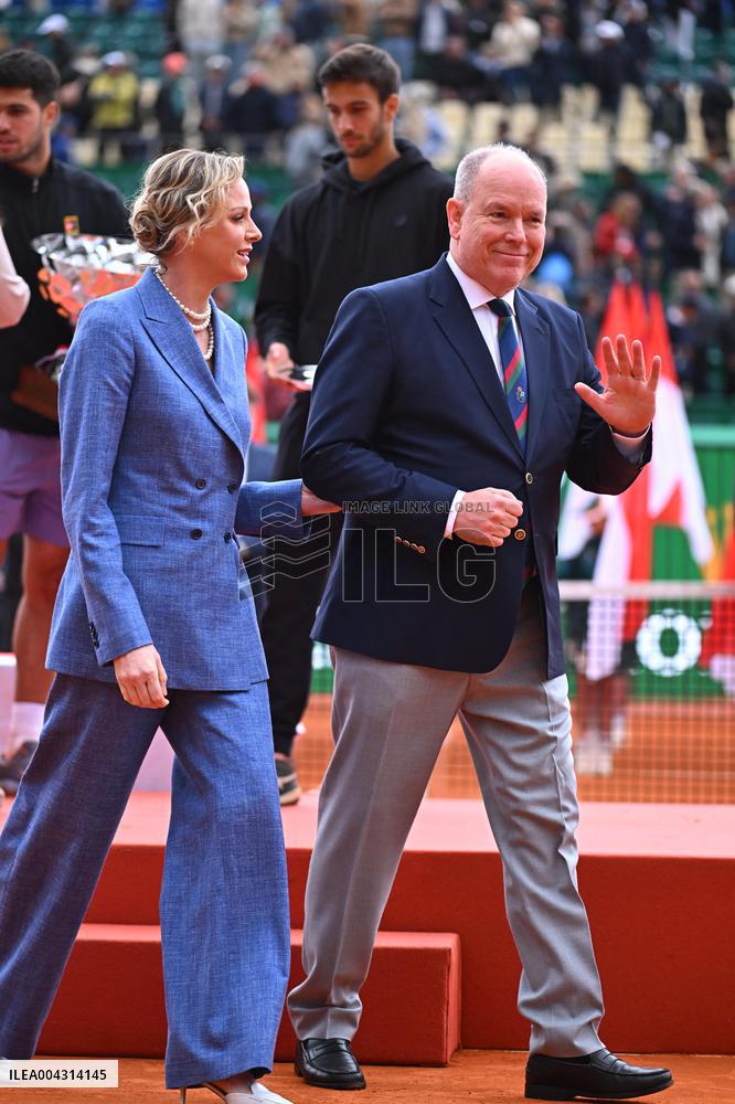 NO TABLOIDS - Prince Albert II And Charlene At Rolex Masters Doubles Final - Monaco