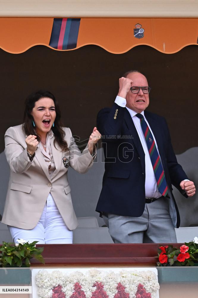NO TABLOIDS - Prince Albert II And Charlene At Rolex Masters Doubles Final - Monaco