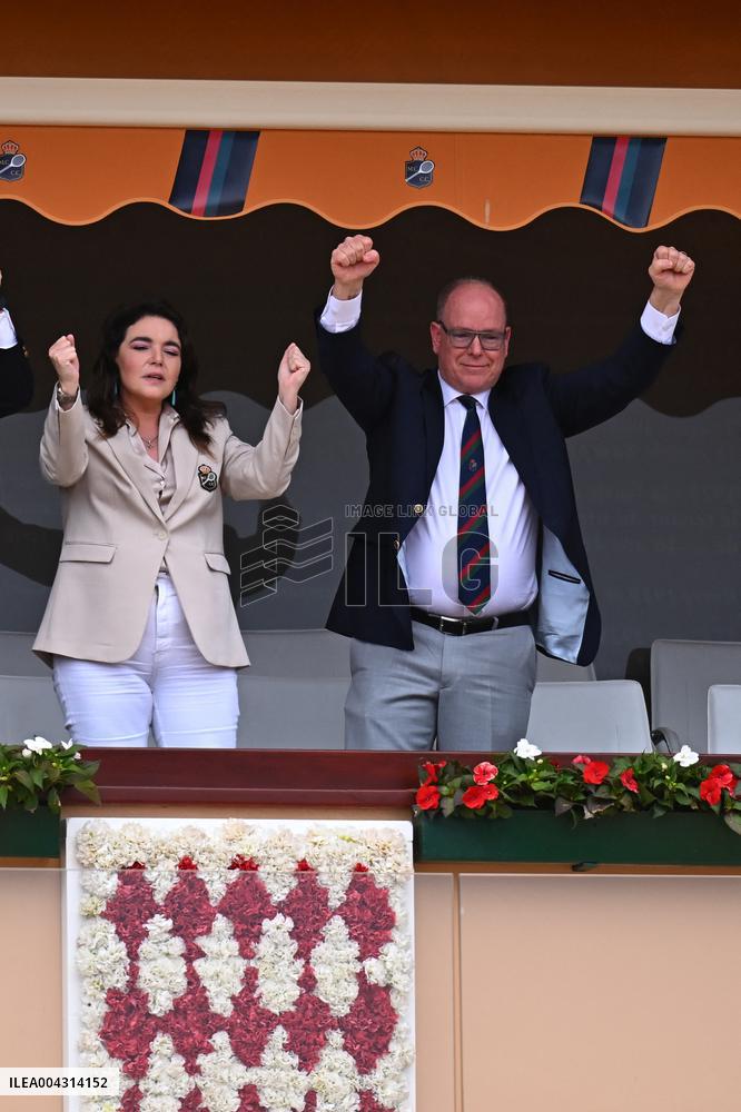 NO TABLOIDS - Prince Albert II And Charlene At Rolex Masters Doubles Final - Monaco
