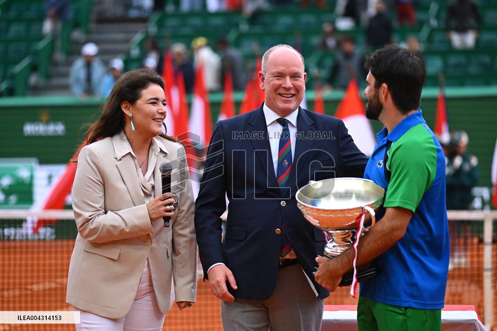 NO TABLOIDS - Prince Albert II And Charlene At Rolex Masters Doubles Final - Monaco