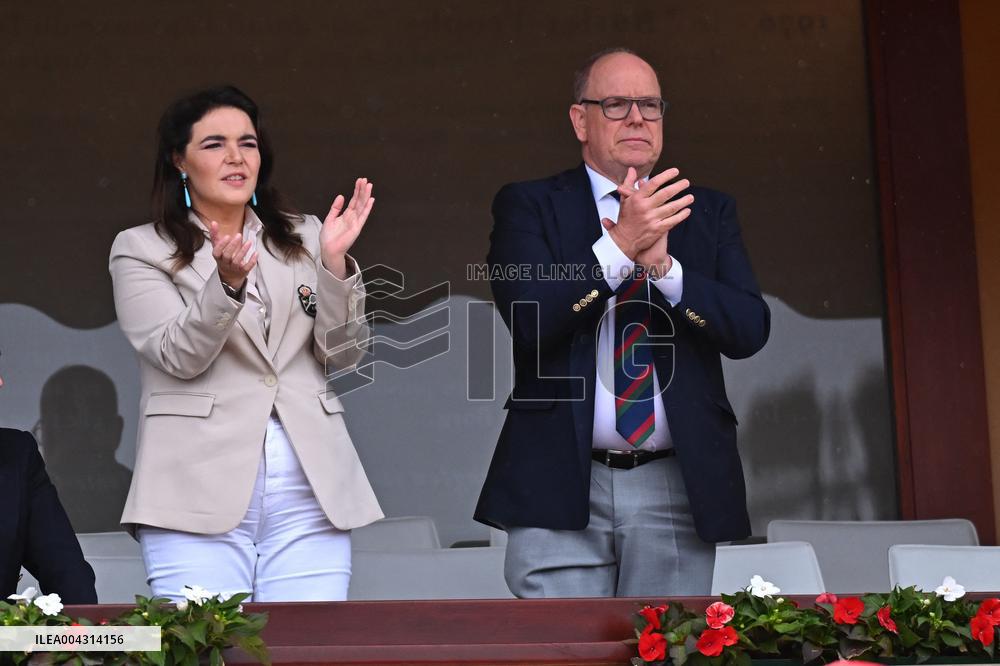 NO TABLOIDS - Prince Albert II And Charlene At Rolex Masters Doubles Final - Monaco