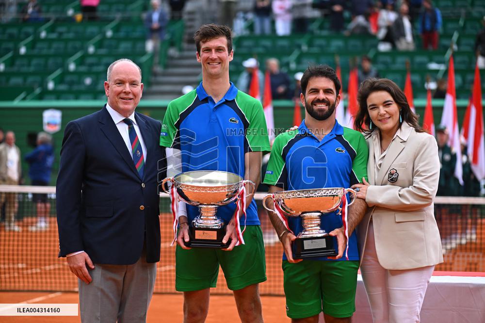 NO TABLOIDS - Prince Albert II And Charlene At Rolex Masters Doubles Final - Monaco
