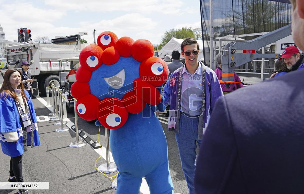 2025 World Expo mascot Myaku-Myaku in Washington