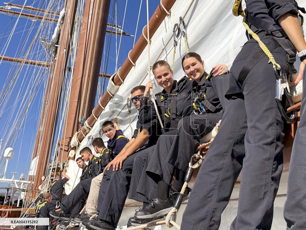 Princess Leonor At Elcano Completes Half Her Journey - Spain