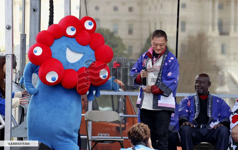 2025 World Expo mascot Myaku-Myaku in Washington