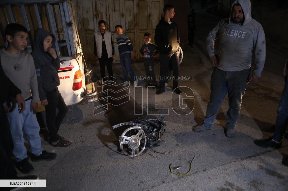 A missile interception which has fallen in West Bank