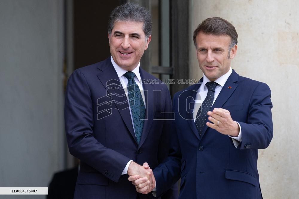 Emmanuel Macron welcomes the President of Iraq autonomous Kurdistan - Paris