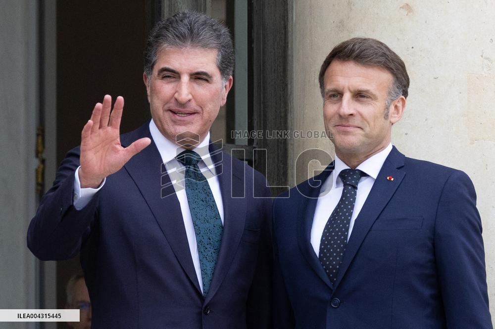 Emmanuel Macron welcomes the President of Iraq autonomous Kurdistan - Paris