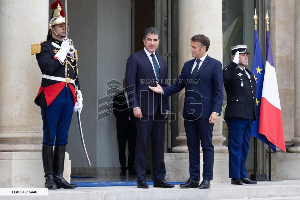 Emmanuel Macron welcomes the President of Iraq autonomous Kurdistan - Paris