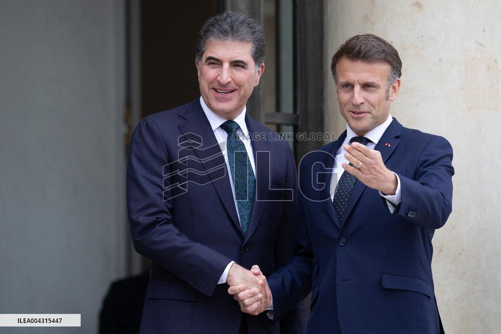 Emmanuel Macron welcomes the President of Iraq autonomous Kurdistan - Paris