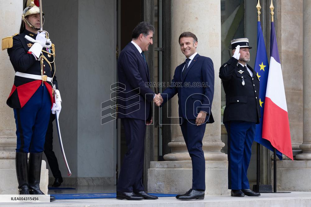 Emmanuel Macron welcomes the President of Iraq autonomous Kurdistan - Paris