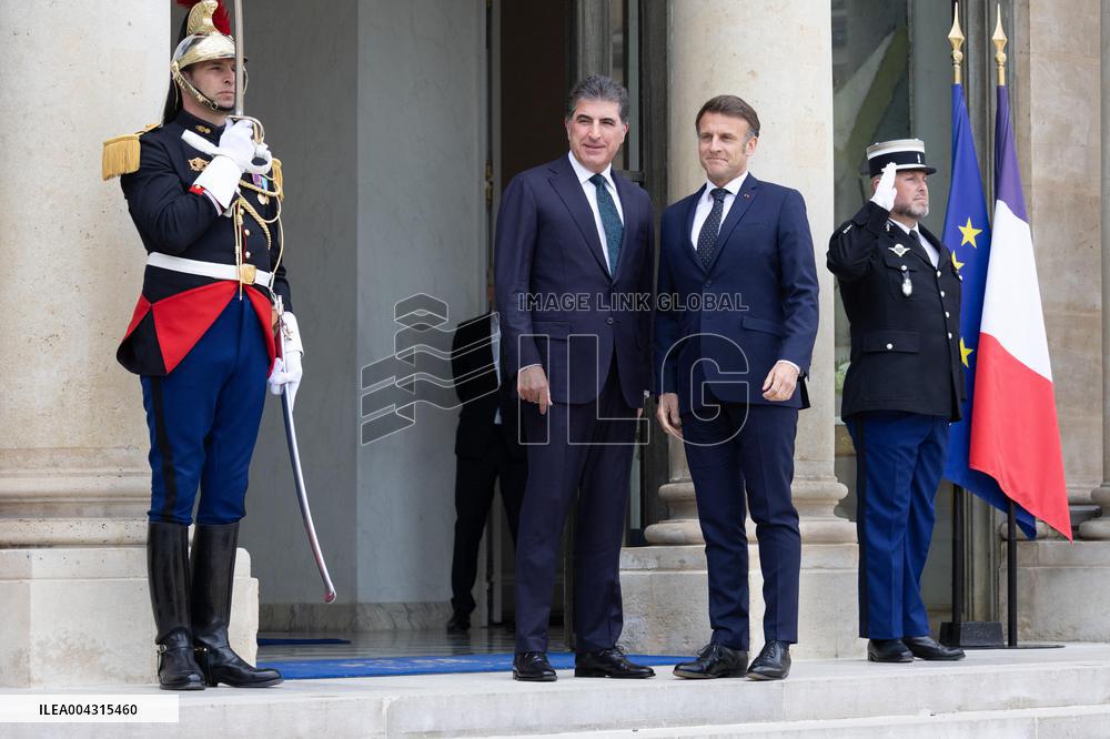Emmanuel Macron welcomes the President of Iraq autonomous Kurdistan - Paris