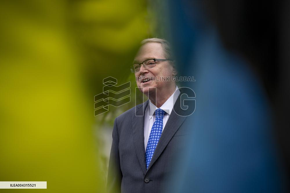 Director of the National Economic Council Kevin Hassett Speaks to Reporters