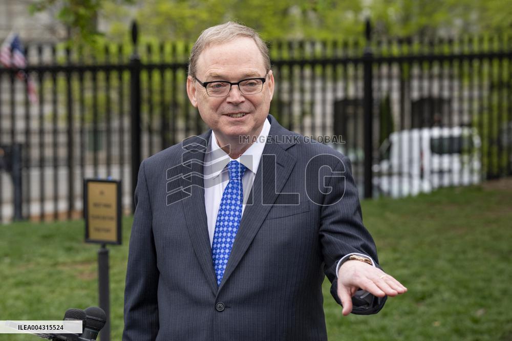 Director of the National Economic Council Kevin Hassett Speaks to Reporters