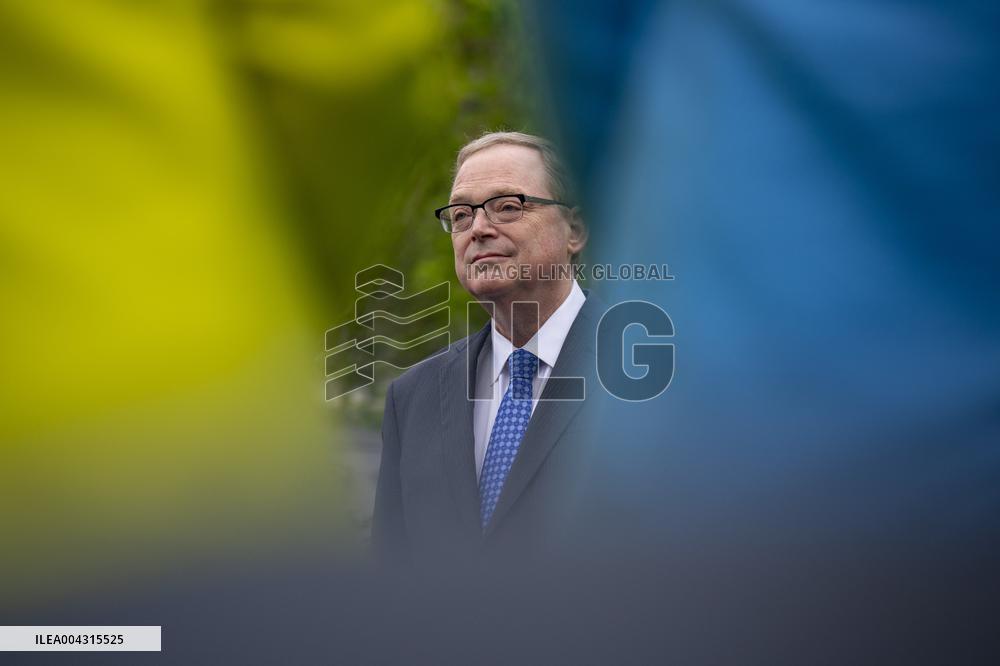 Director of the National Economic Council Kevin Hassett Speaks to Reporters