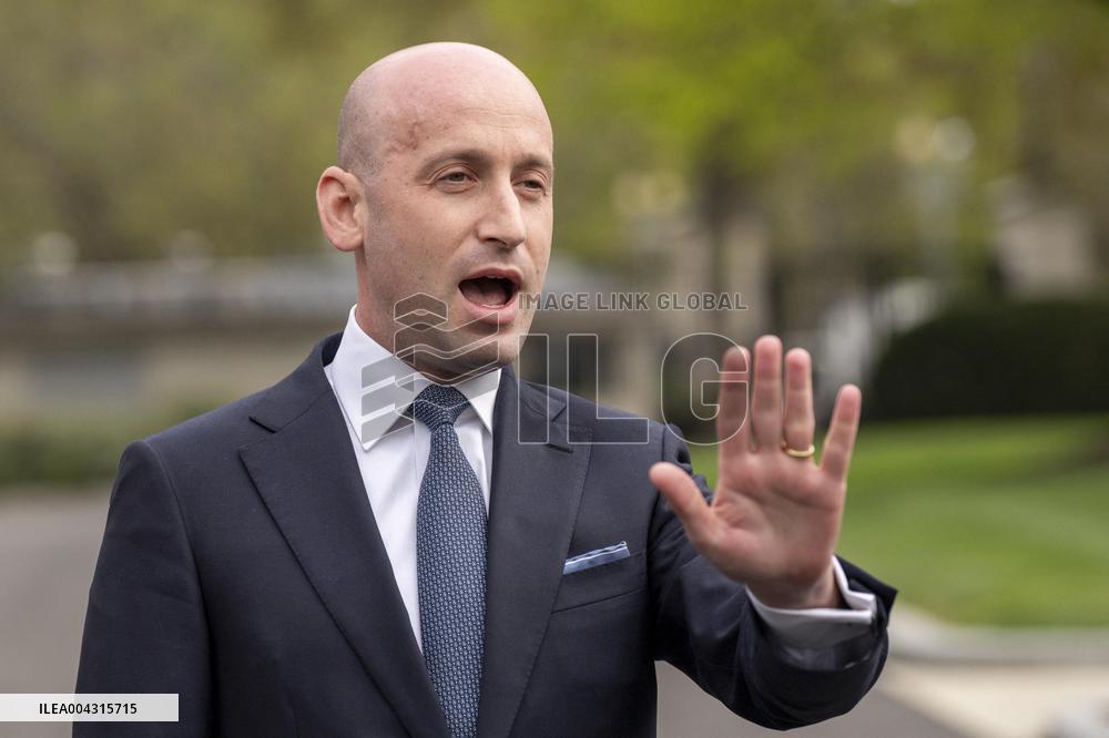 White House Deputy Chief of Staff
Stephen Miller Speaks to Reporters