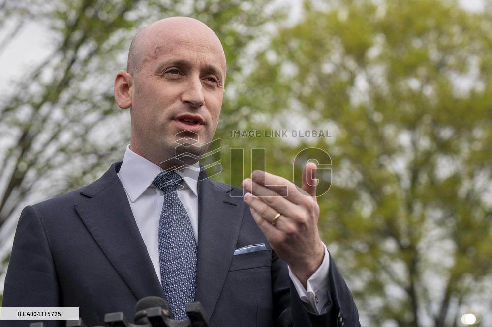 White House Deputy Chief of Staff
Stephen Miller Speaks to Reporters