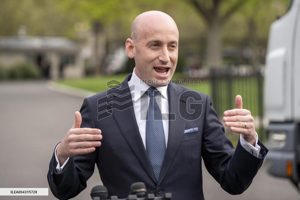 White House Deputy Chief of Staff
Stephen Miller Speaks to Reporters