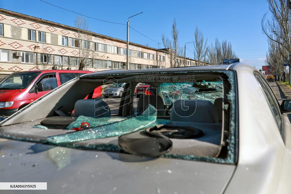 Aftermath of Russian drone attack in Odesa