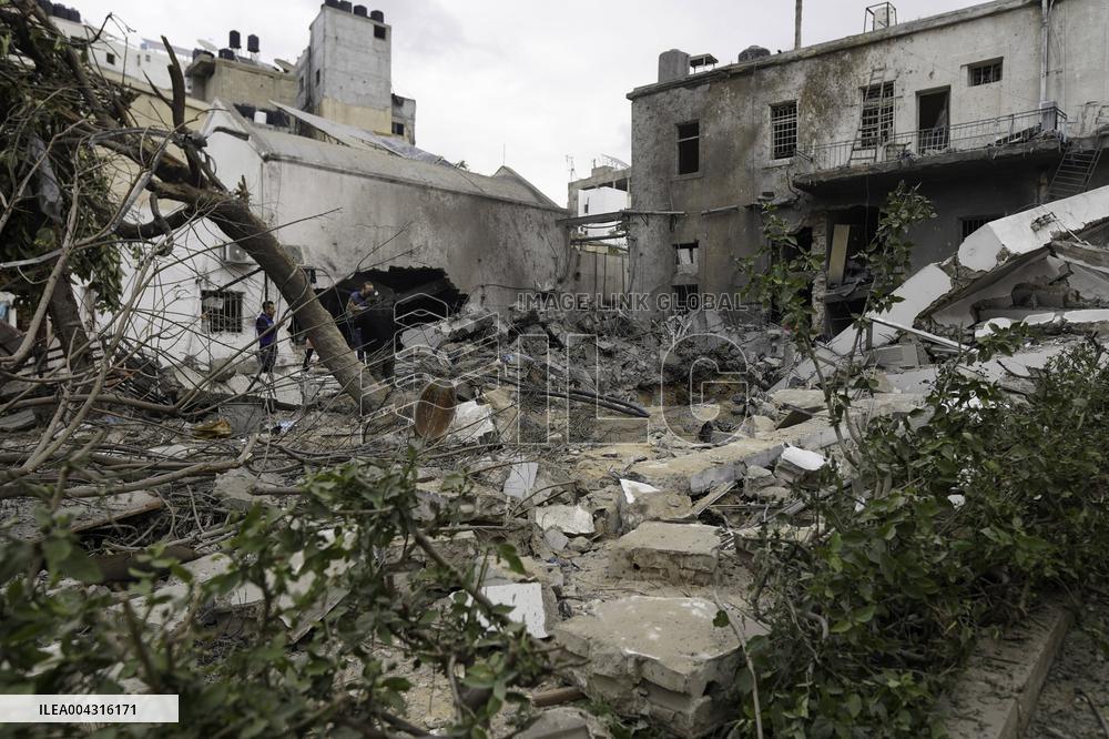 Aftermath of the Israeli strike on Al-Ahli Arab Hospital - Gaza