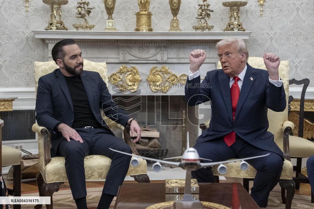 U.S. President Donald Trump meets with El Salvador President Nayib Bukele