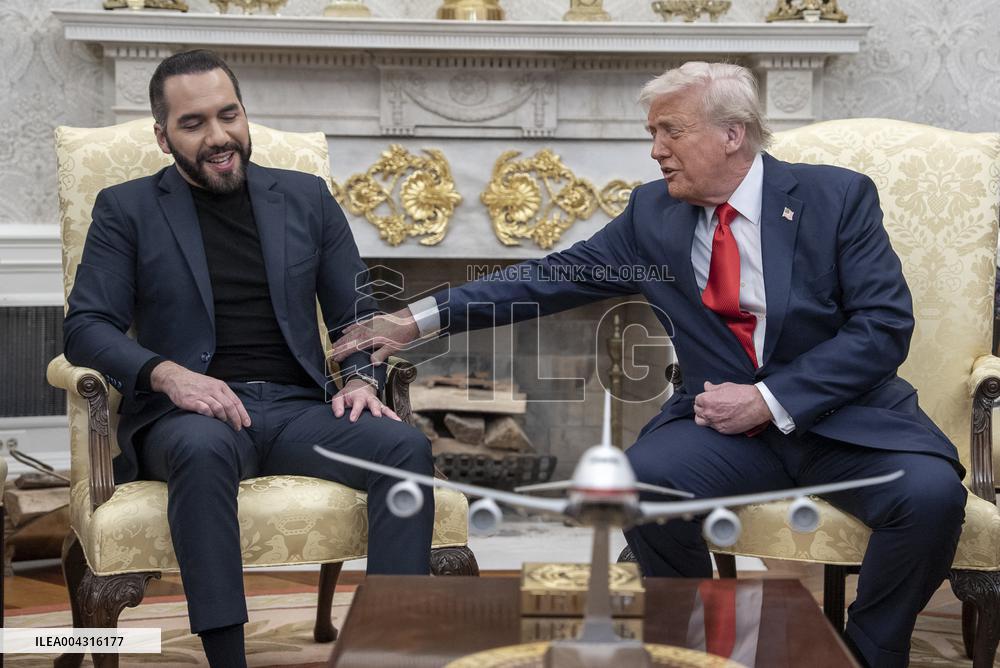 U.S. President Donald Trump meets with El Salvador President Nayib Bukele