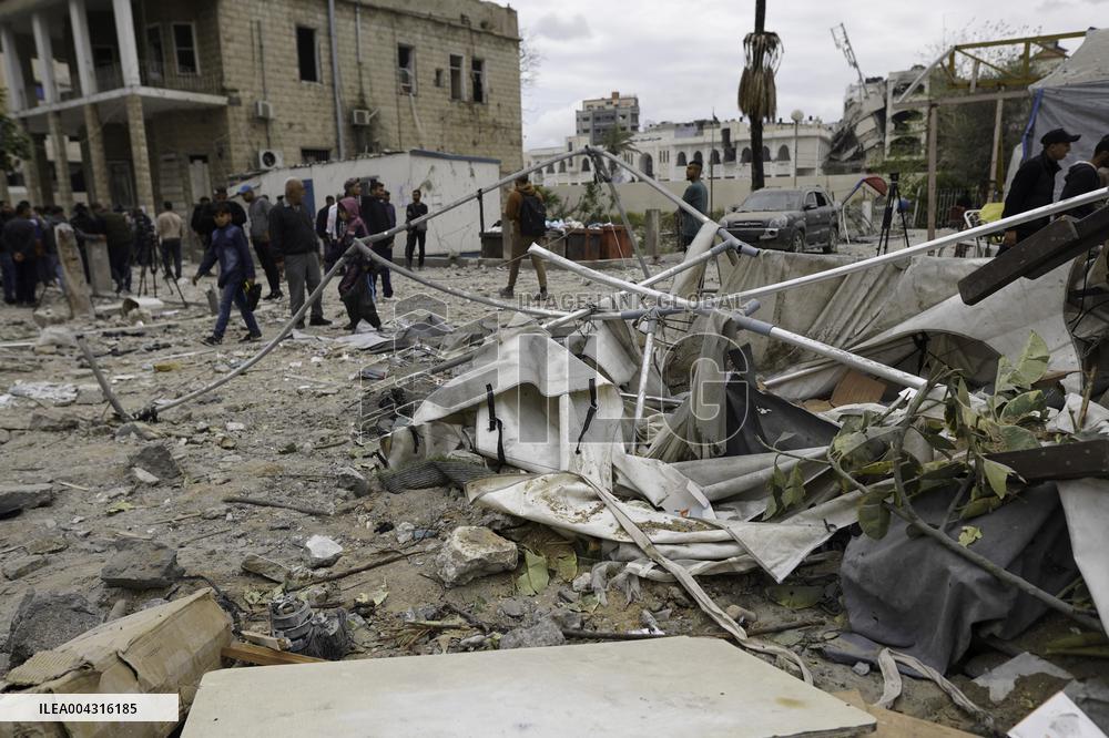 Aftermath of the Israeli strike on Al-Ahli Arab Hospital - Gaza
