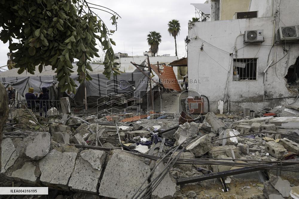 Aftermath of the Israeli strike on Al-Ahli Arab Hospital - Gaza