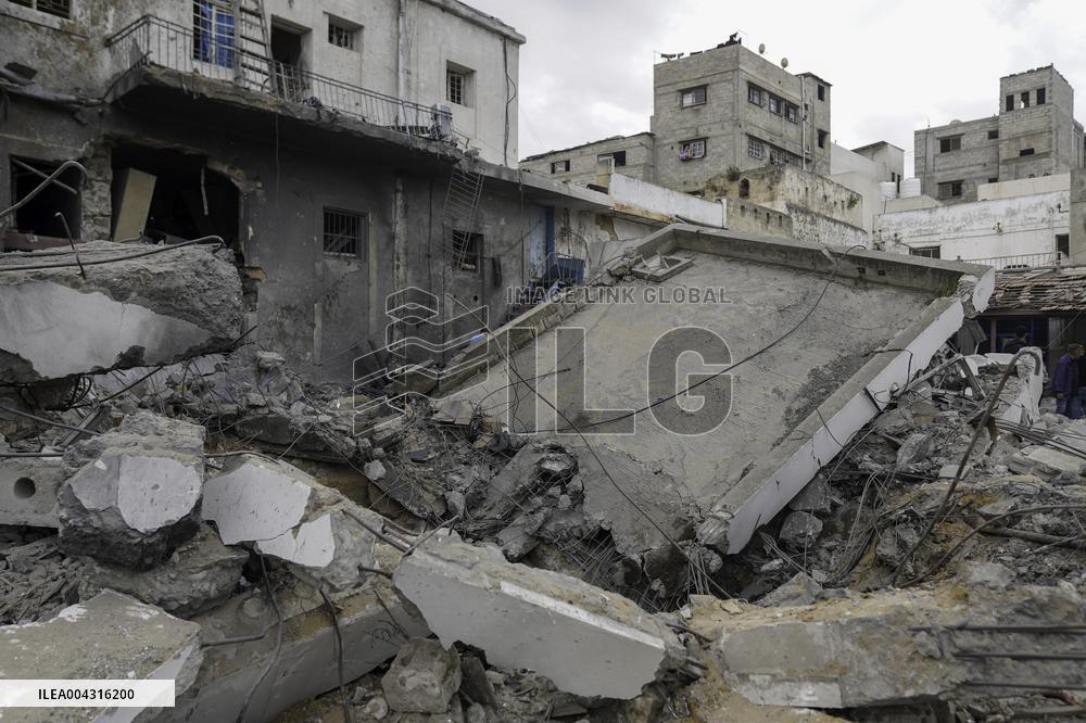 Aftermath of the Israeli strike on Al-Ahli Arab Hospital - Gaza