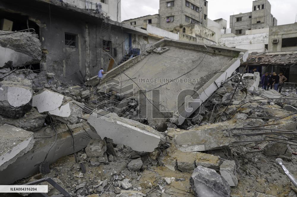 Aftermath of the Israeli strike on Al-Ahli Arab Hospital - Gaza