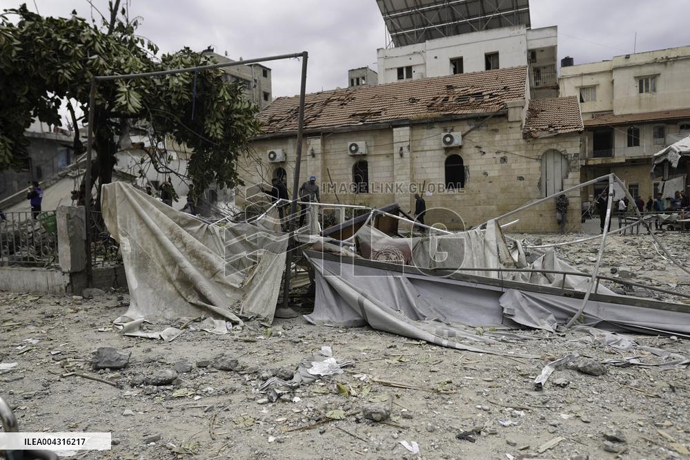 Aftermath of the Israeli strike on Al-Ahli Arab Hospital - Gaza