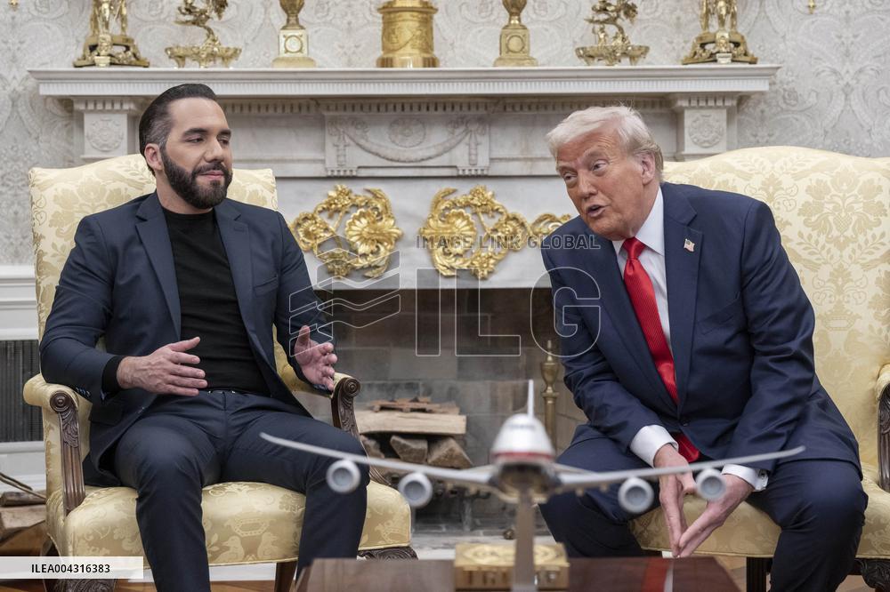 U.S. President Donald Trump meets with El Salvador President Nayib Bukele