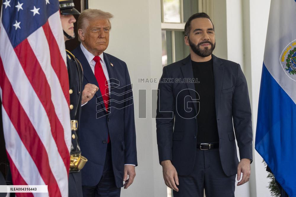 U.S. President Donald Trump Greets the El Salvador President Nayib Bukele
