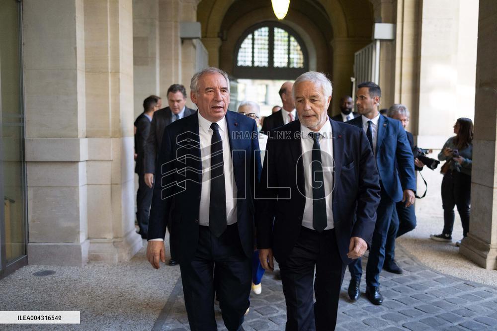 Francois Bayrou takes part in the Roquelaure of Territorial Insurability - Paris