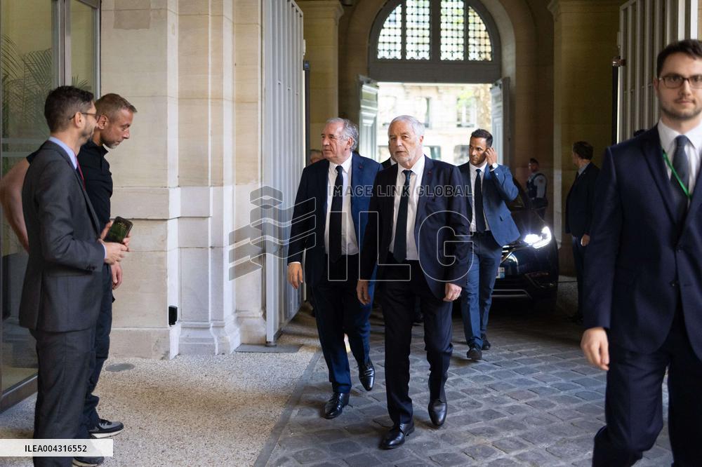 Francois Bayrou takes part in the Roquelaure of Territorial Insurability - Paris
