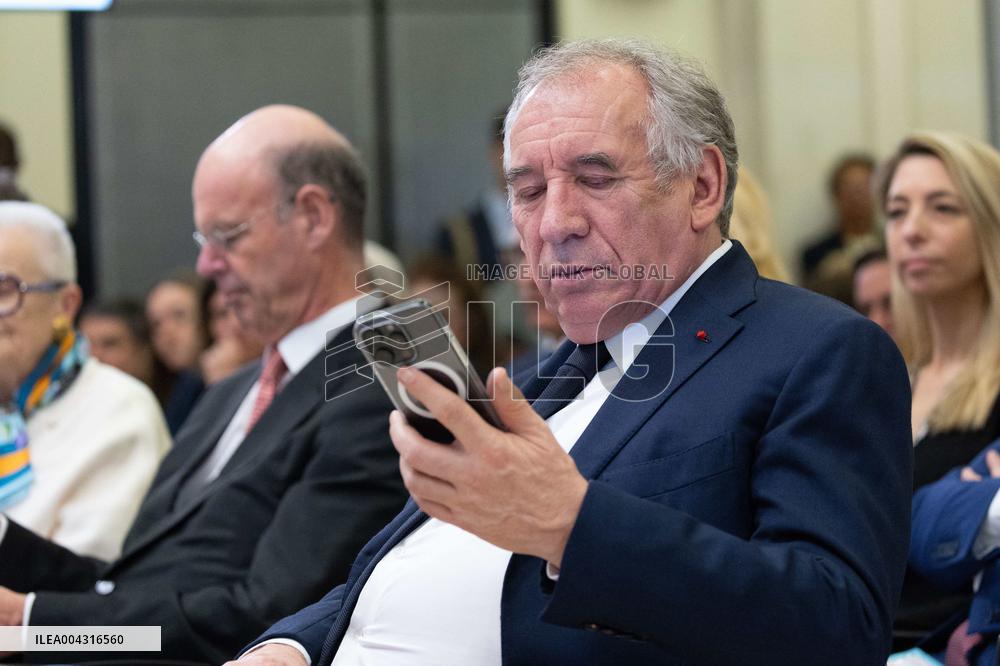 Francois Bayrou takes part in the Roquelaure of Territorial Insurability - Paris