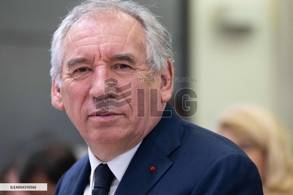 Francois Bayrou takes part in the Roquelaure of Territorial Insurability - Paris