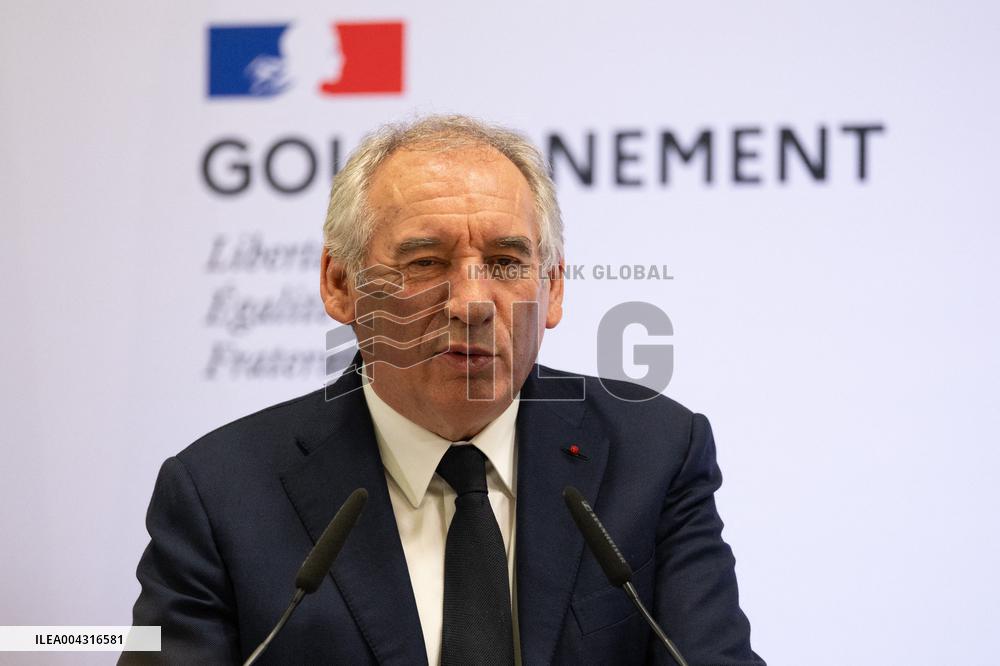 Francois Bayrou takes part in the Roquelaure of Territorial Insurability - Paris