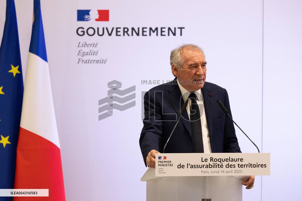 Francois Bayrou takes part in the Roquelaure of Territorial Insurability - Paris