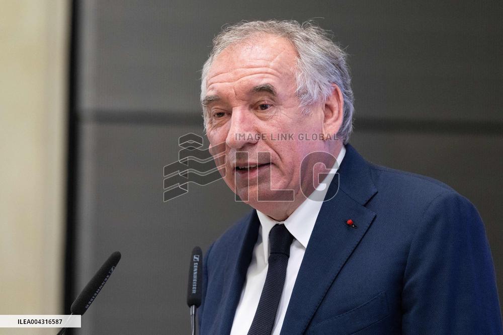 Francois Bayrou takes part in the Roquelaure of Territorial Insurability - Paris