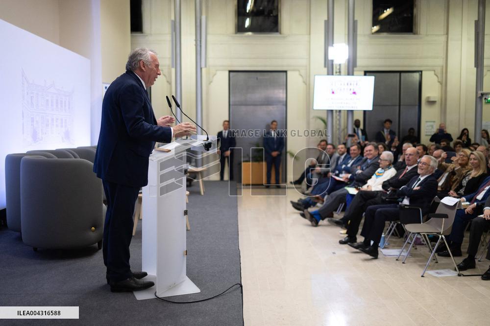 Francois Bayrou takes part in the Roquelaure of Territorial Insurability - Paris