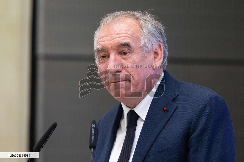 Francois Bayrou takes part in the Roquelaure of Territorial Insurability - Paris