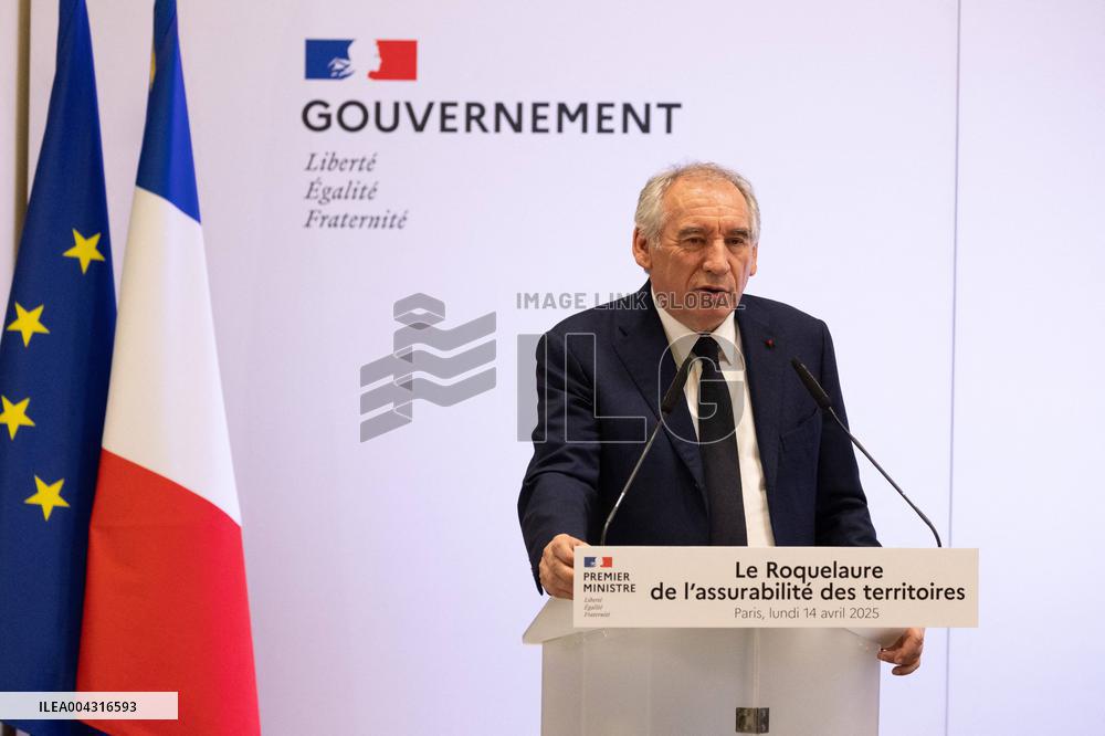 Francois Bayrou takes part in the Roquelaure of Territorial Insurability - Paris