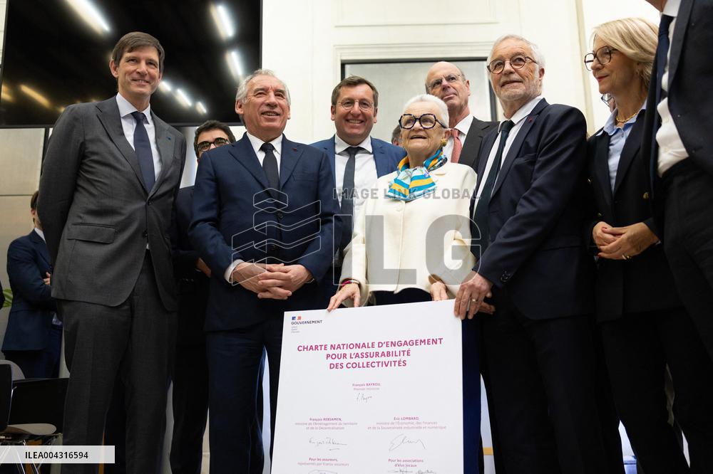 Francois Bayrou takes part in the Roquelaure of Territorial Insurability - Paris