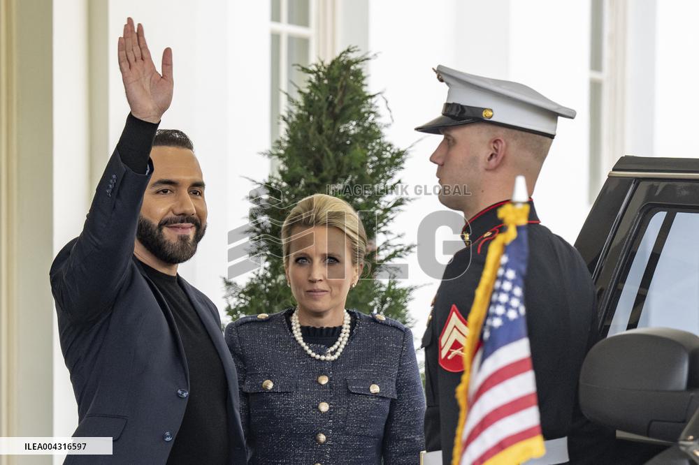 El Salvador President Nayib Bukele departs the White House
