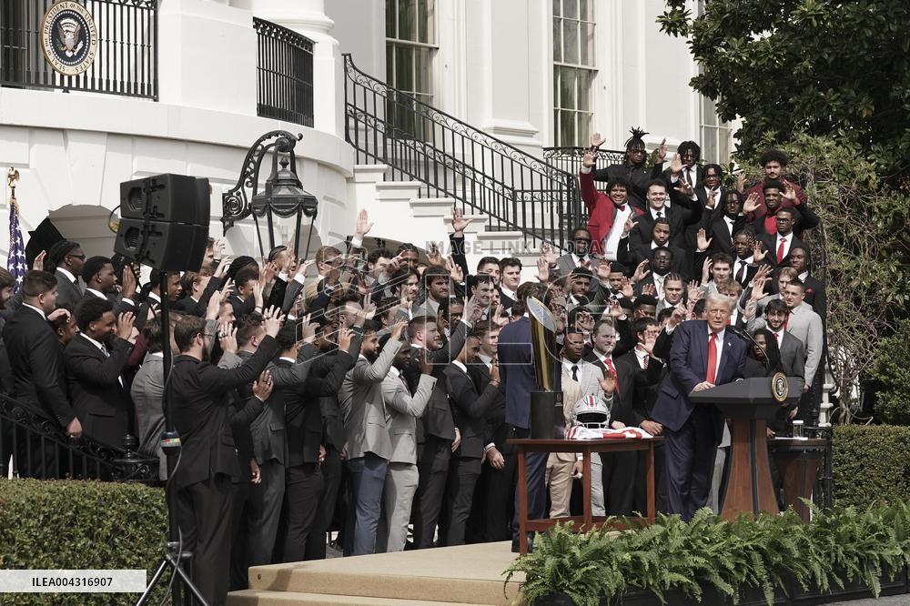 President Trumpwith the College Football National Champions Ohio State University