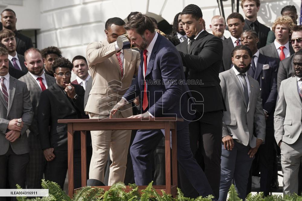 President Trumpwith the College Football National Champions Ohio State University