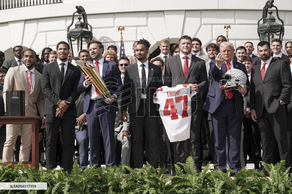President Trumpwith the College Football National Champions Ohio State University